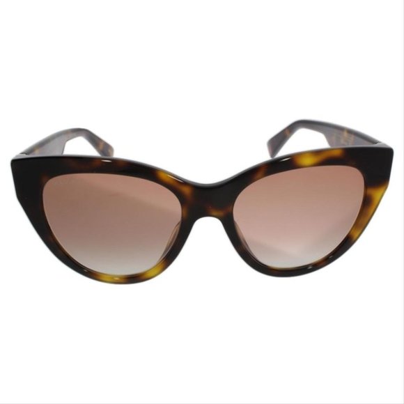 Gucci Cat Eye women Sunglasses Havana Color Frame Red Gradient Lens GG0460S 004 - Picture 2 of 4